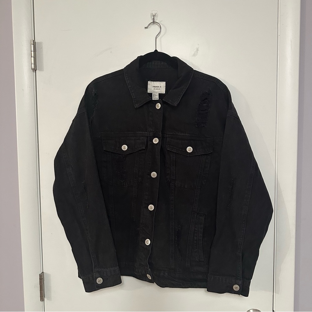 Forever 21 Black Jean Jacket